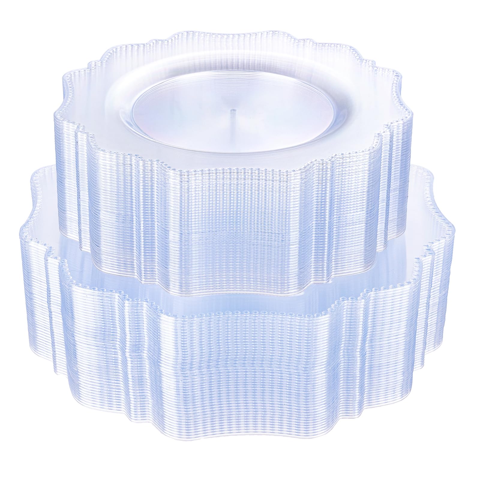 White Plastic Party Plates - 60 Pack -16
