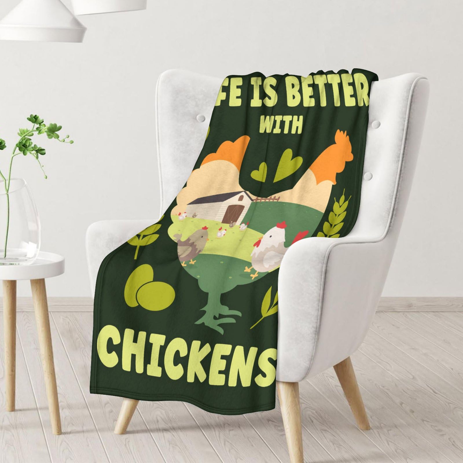 PoshWrap Chicken Blanket Gifts for Girls - Warm Cozy Chicken Blankets - 40