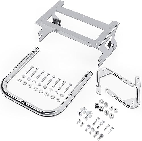 ECOTRIC Caja de almacenamiento de equipaje desmontable de dos ruedas para motocicleta, con kit de herramientas de acoplamiento compatible con Harley