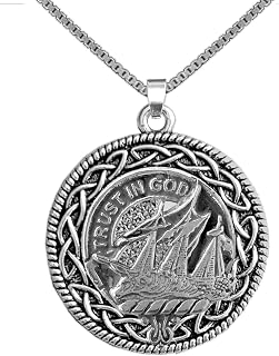 Harkness Clan Crest Celtic Interlace Disk Pendant - CLP06