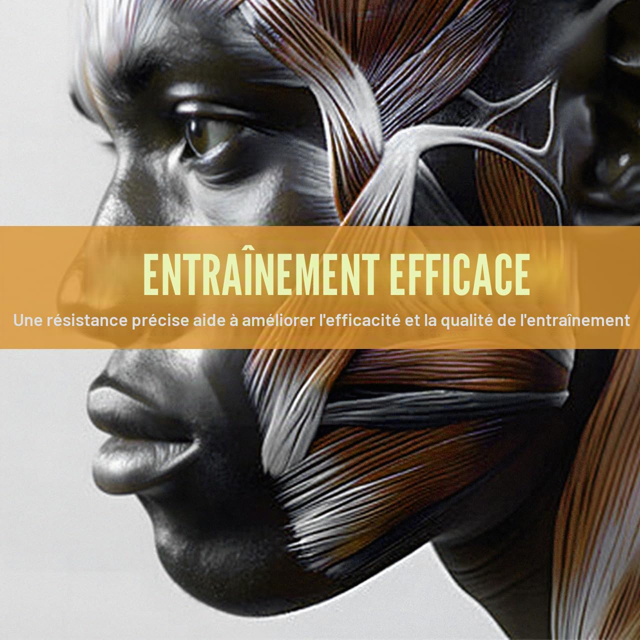 Appareil d'entraînement de la mâchoire pour Hommes et Femmes, résistance réglable, 46-130 lbs, entraînement du Visage et du Cou, Puissant Jawline Trainer pour des Contours du Visage