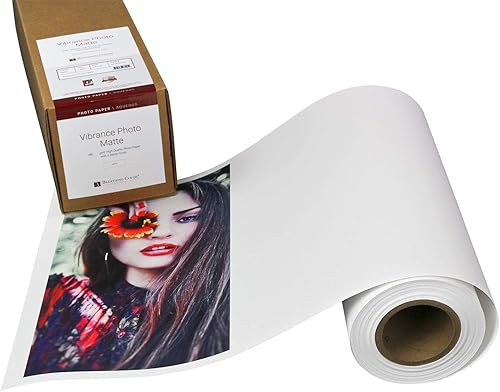 Vibrance - Papel mate para impresora fotográfica, 12 mil 8.11 ozm, acabado mate, rollo de papel fotográfico de alta calidad en núcleo de 3 pulgadas,