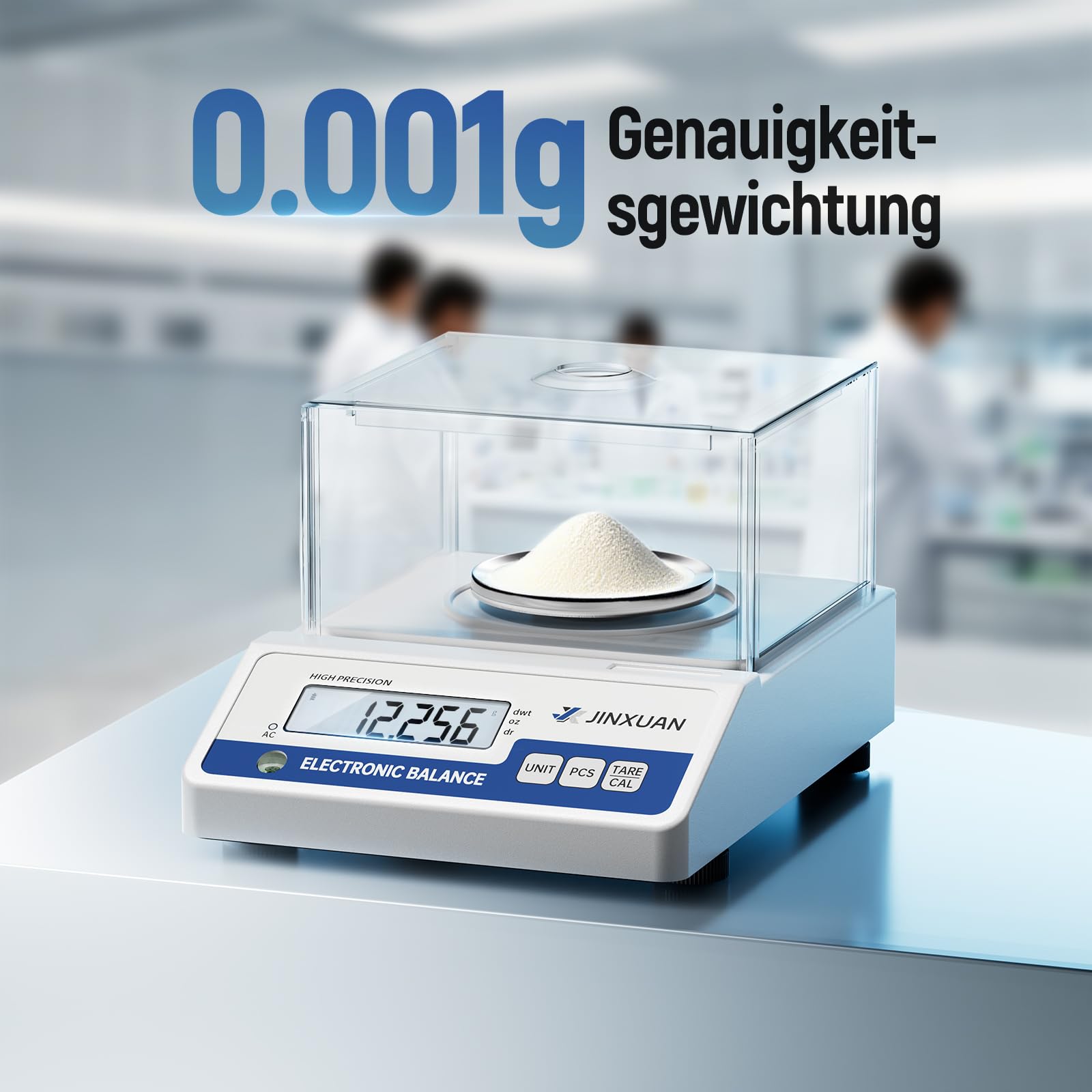 Laborwaage 500g x 0.001g Analysewaagen mg Waage Präzisionswaage Schmuckwaage mit einer Genauigkeit von 0,001 Gramm