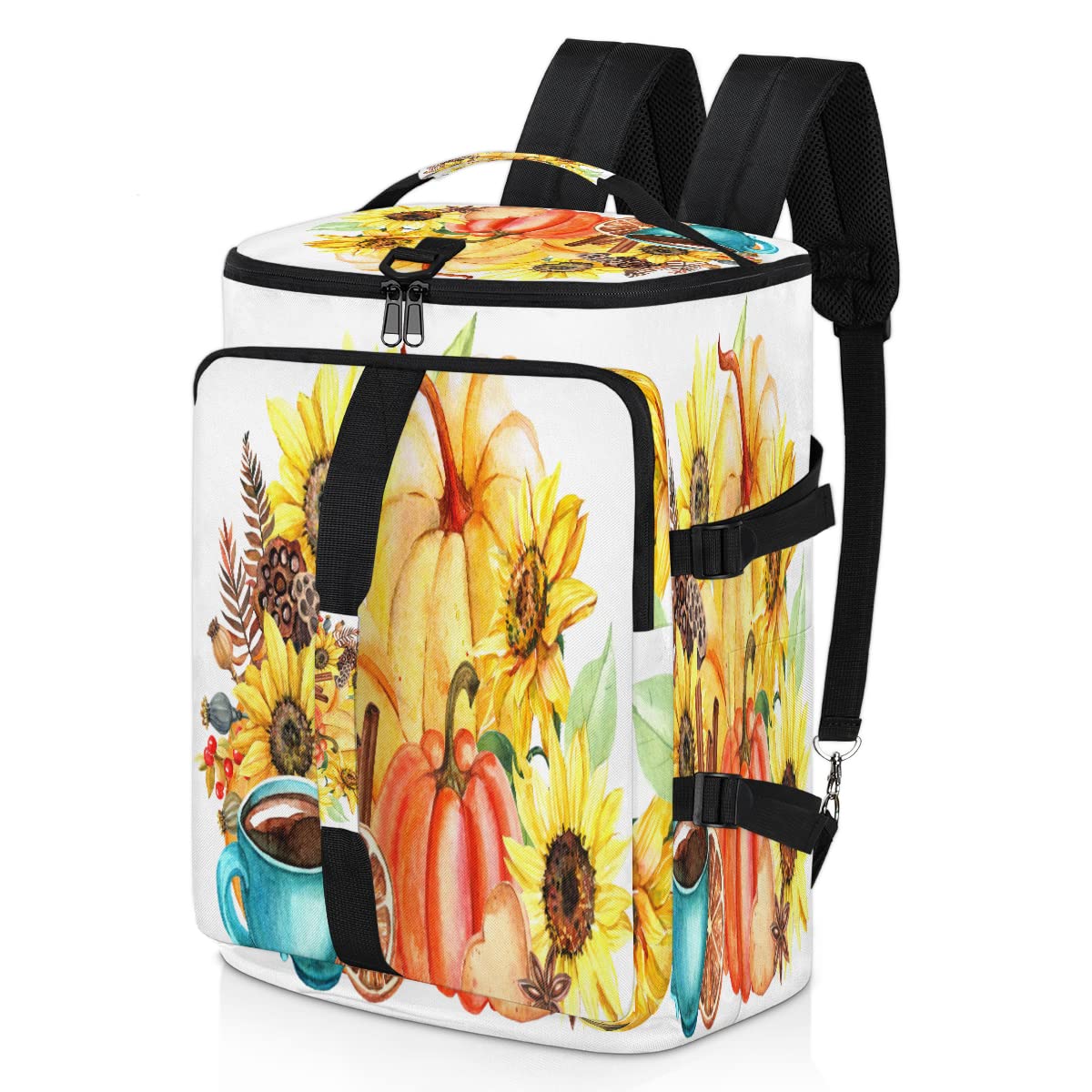 Mochila deportiva de lona con diseño de hojas de otoño para hombres y mujeres, bolsa de lona con compartimento para zapatos para gimnasio, viajes, senderismo, mochila, Multi 4, Talla única, Deporte