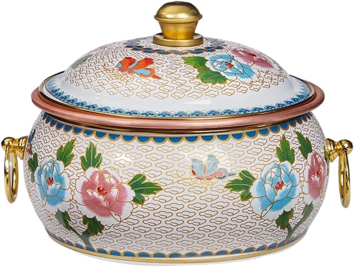 Olla de Cobre Esmaltada para Hot Pot, Inducción y Estufa de Gas
