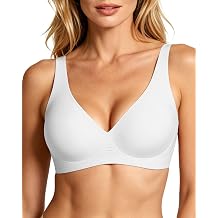 As Fairy 2026 Deep V Wireless Push Up Bras for Women Soft Support Bra with Lift Comfortable T-Shirt Bra for Daily Wear