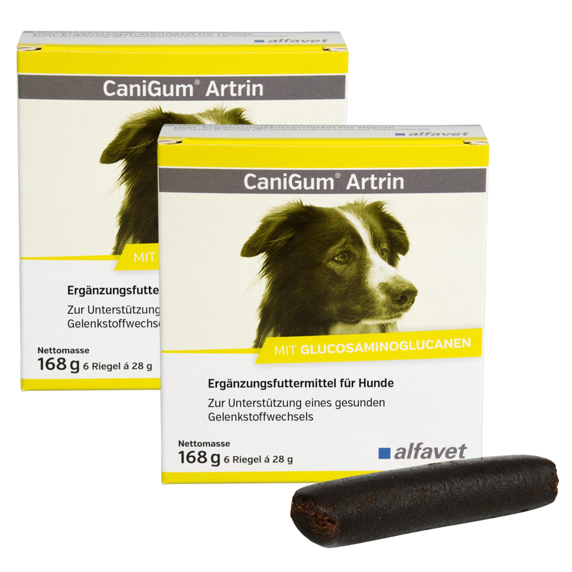 Alfavet CaniGum Artrin - 2 x 6 x 28 g Kauriegel Hund - Gelenkstoffwechsel