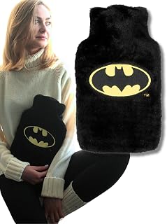 DC Comics The Batman Hot Water Bottle Hot Water Bottle Heat Heater Heater Plush Cover Relieves Muscle Pain Batman