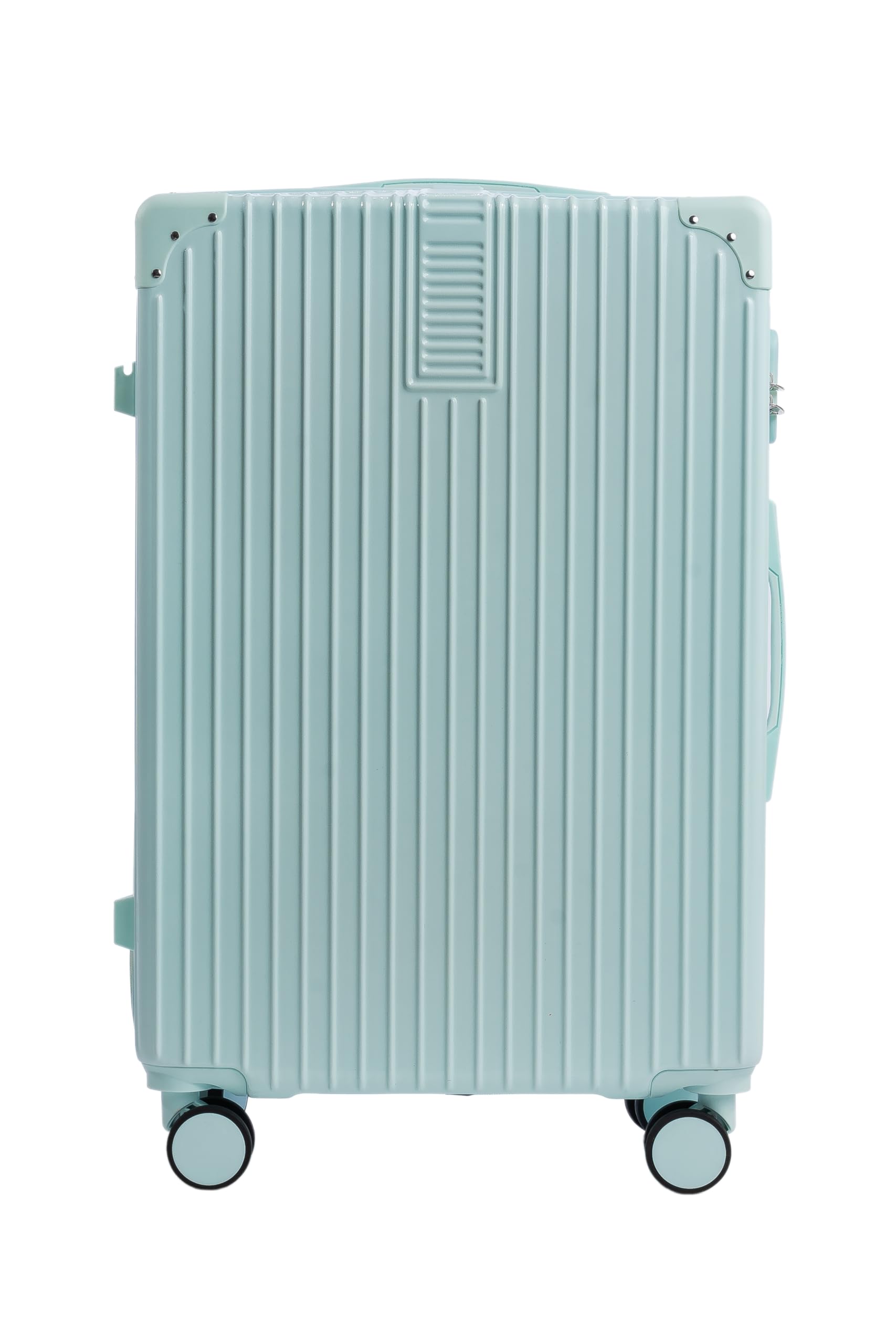 pyb Reise - Suitcase Trolley Bag, USB Port, Anti-Theft Lock, Cup Holder, Hook, Anti Collision Corners, Noiseless 360° Rotating 8 Wheels, Lightweight (Light Blue, Check-in Medium 24 inch)-picture-21