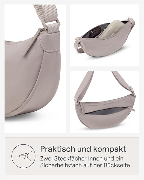 Kapten & Son Moon Bag 3,5L | Bauchtasche Damen & Herren | Crossbody Bag Damen mit längenverstellbarem Gurt & Anti-Diebstahlfach | Umhängetasche wasserabweisend | ideal für Reisen, Festival & Alltag - 4