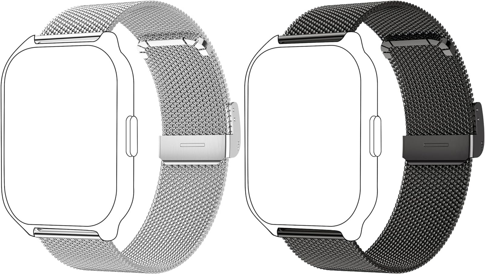 Blueshaweu Cinturino di ricambio regolabile in nylon elasticizzato da 22 mm, compatibile con smartwatch ZOSKVEE P95, Popglory P95/ZOSKVEE G50, Huakua G50 da 1,7