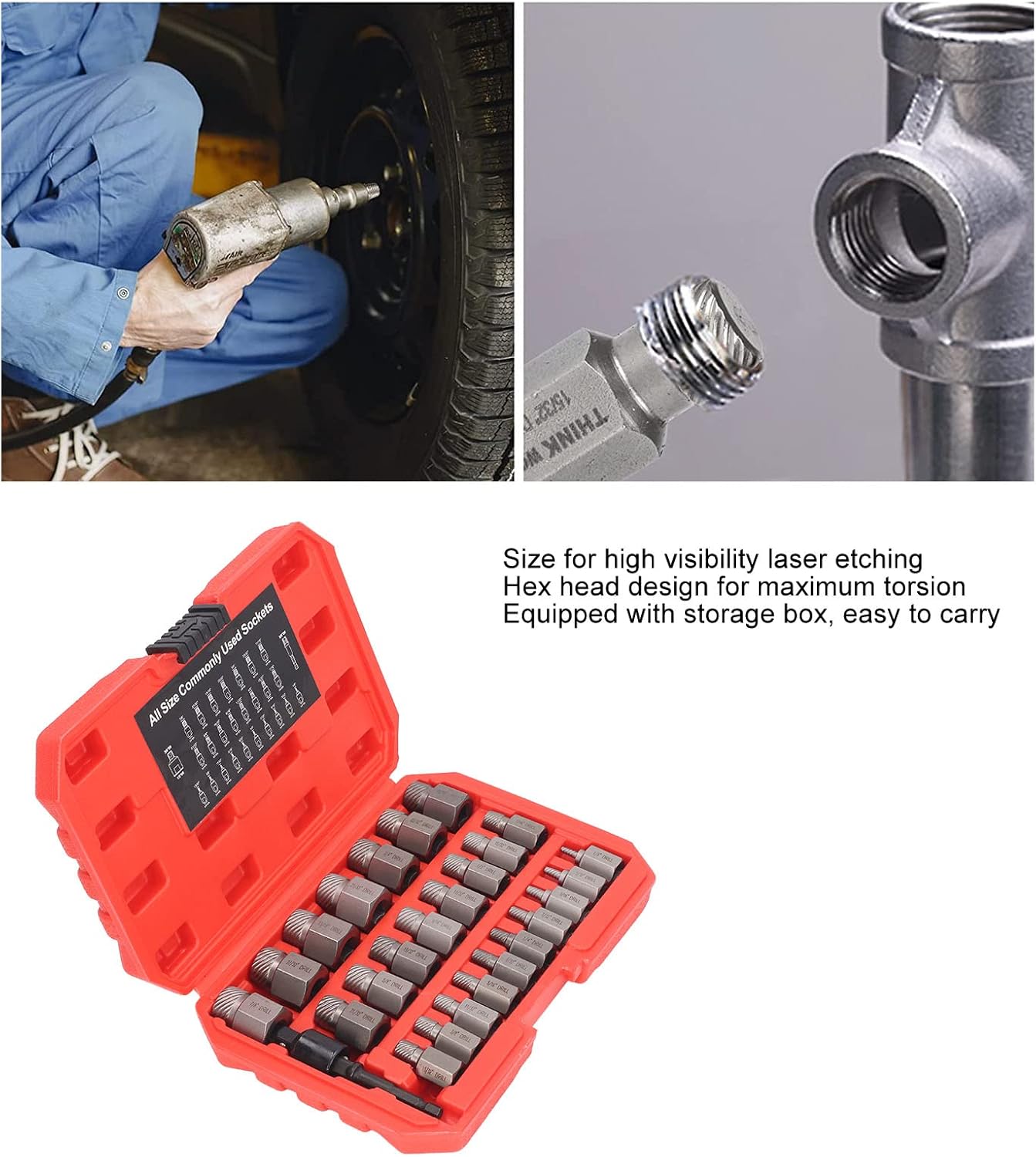 27個のスクリューエクストラクタースクリューエクストラクター、損傷