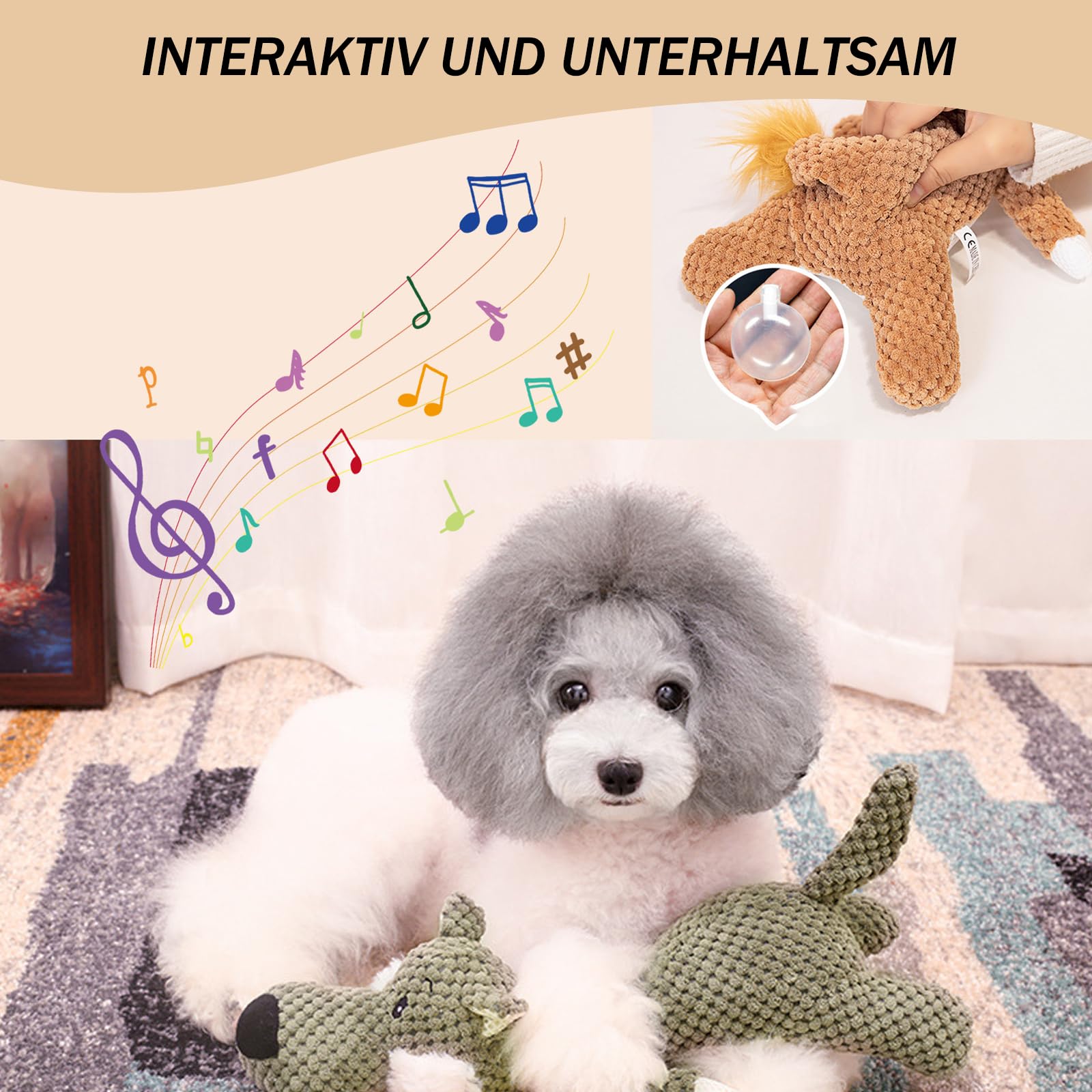 Powerkauer-Jouet indestructible pour chien, qualité indestructible, indestructible, jouet pour chien, crocodile, sans grincement (Mix B x 3)