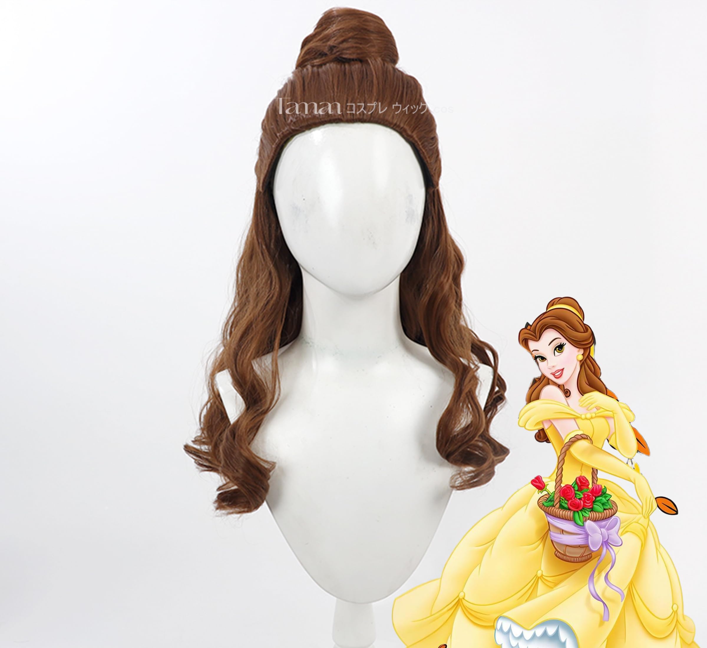 Amazon.co.jp: 美女と野獣 ベル 風 コスプレ ウィッグ かつら ネット
