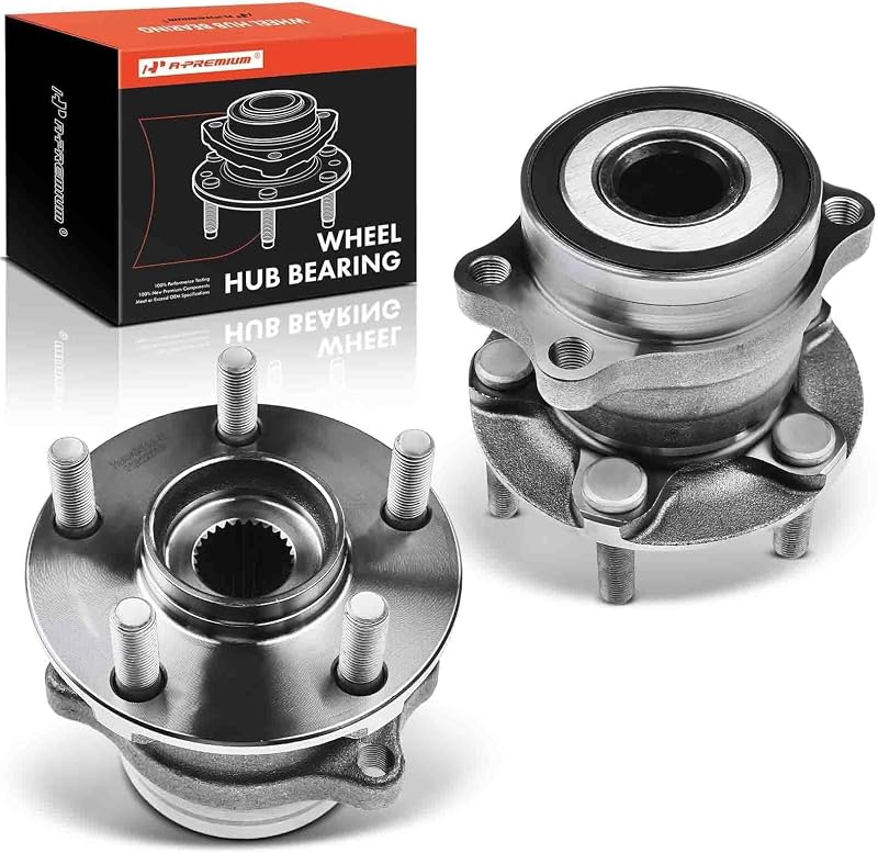 Kit de rolamentos e cubos de roda traseiros A-Premium com 5 furos para Subaru – 2 unidades