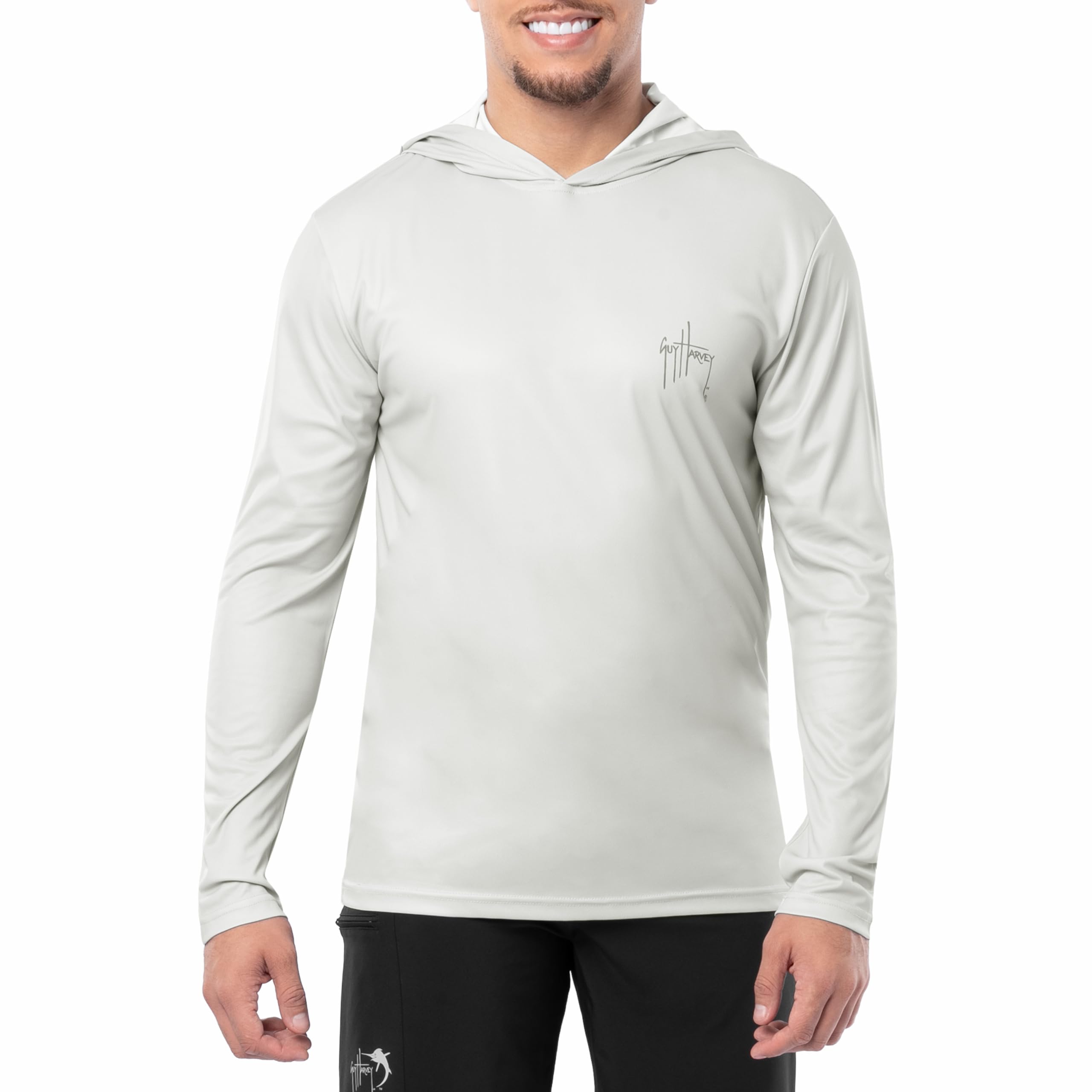 Guy Harvey Men's Eco Cast Perfomance Sun Protection Long Sleeve Hoodie