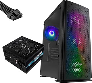 Raidmax Aureola Series H702 Pre-Installed 4X Addressable RGB Lighting Fans and Free 550watts Power Supply with Tempered Glass Side Panel, ATX Mid Tower Case, USB 3.0 l