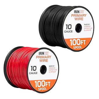 Iron Forge Cable 10 Gauge Battery Cable - 2 Roll, 100 Ft per Roll