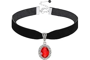 Red Gem Choker Necklace