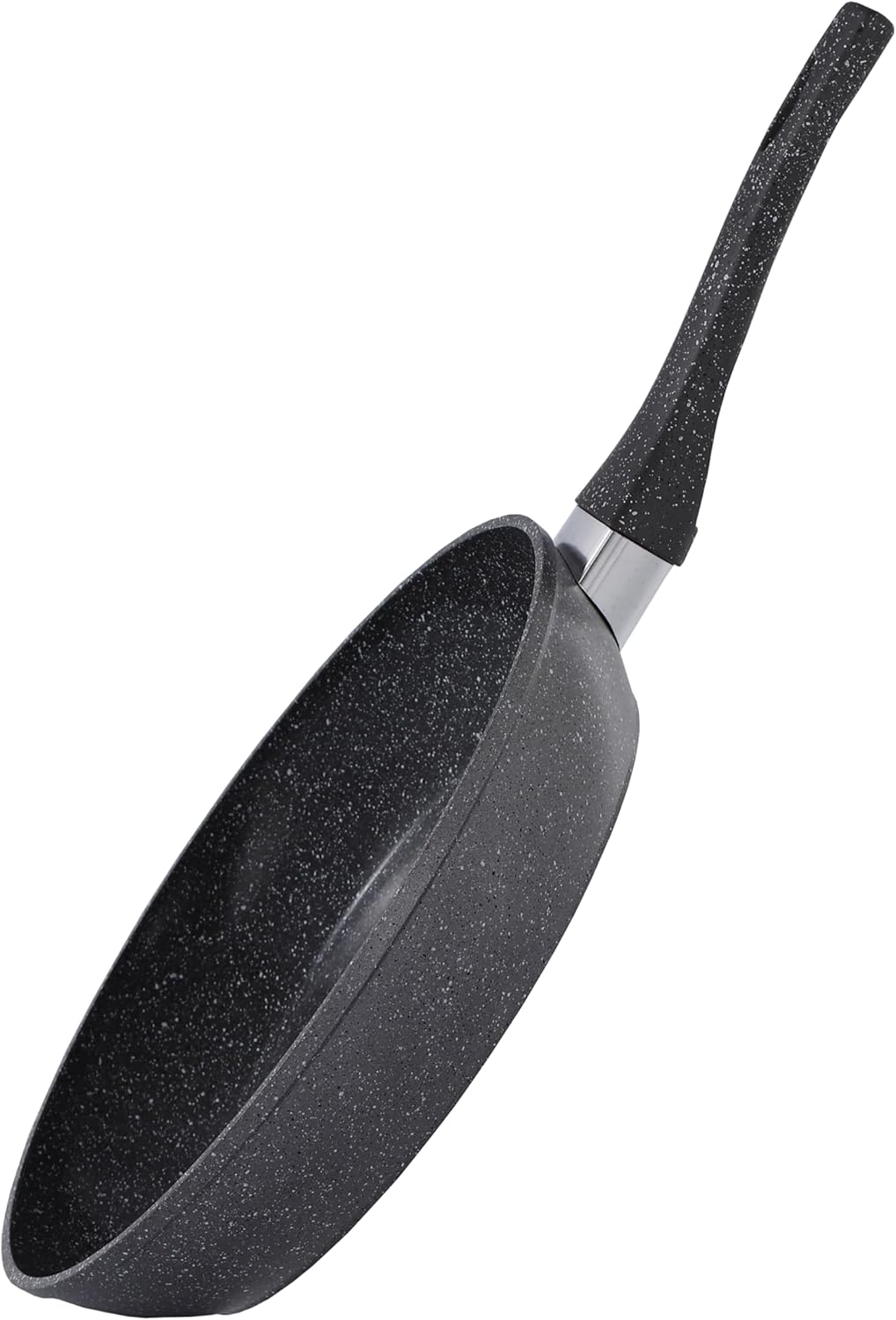 Lorren Home Trends 12" Ceramic Coated Fry Pan, Heat-resistent Handle, PFOA Free, Easy to Clean, Induction Compatible, Dark Grey
