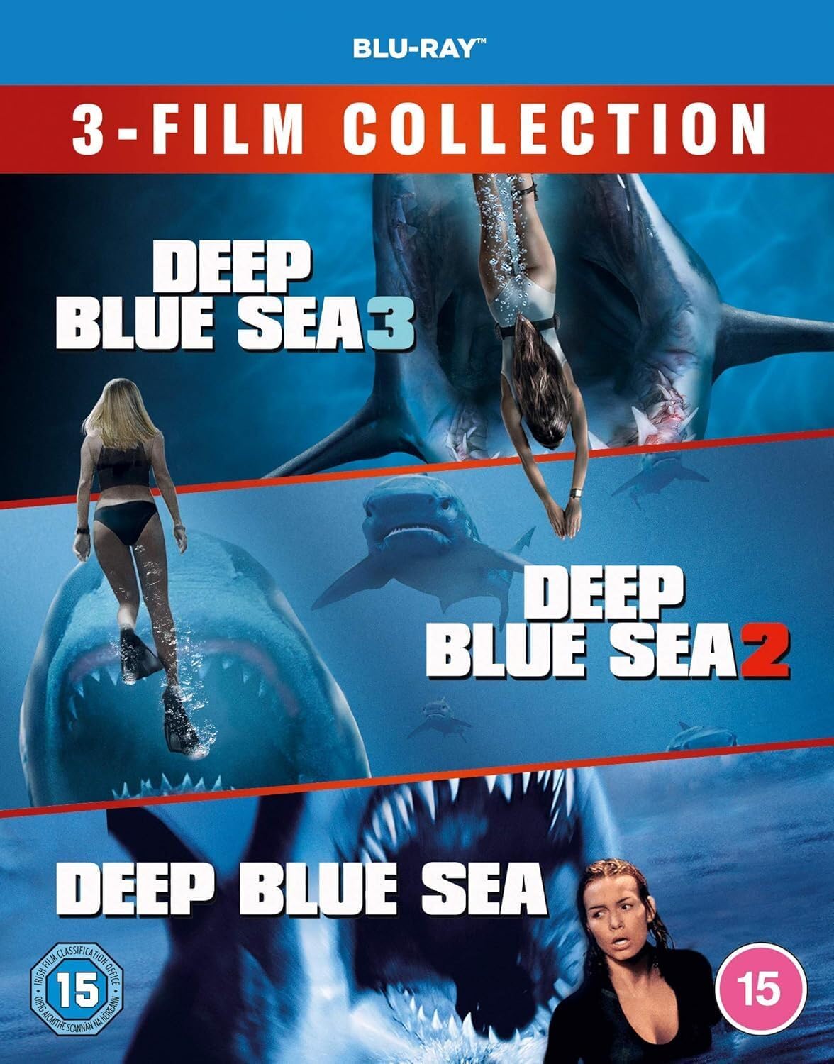 Deep Blue Sea 3-Film Collection [Deep Blue Sea / Deep Blue Sea 2 / Deep Blue Sea 3] [Blu-ray] [Region Free] [2020]