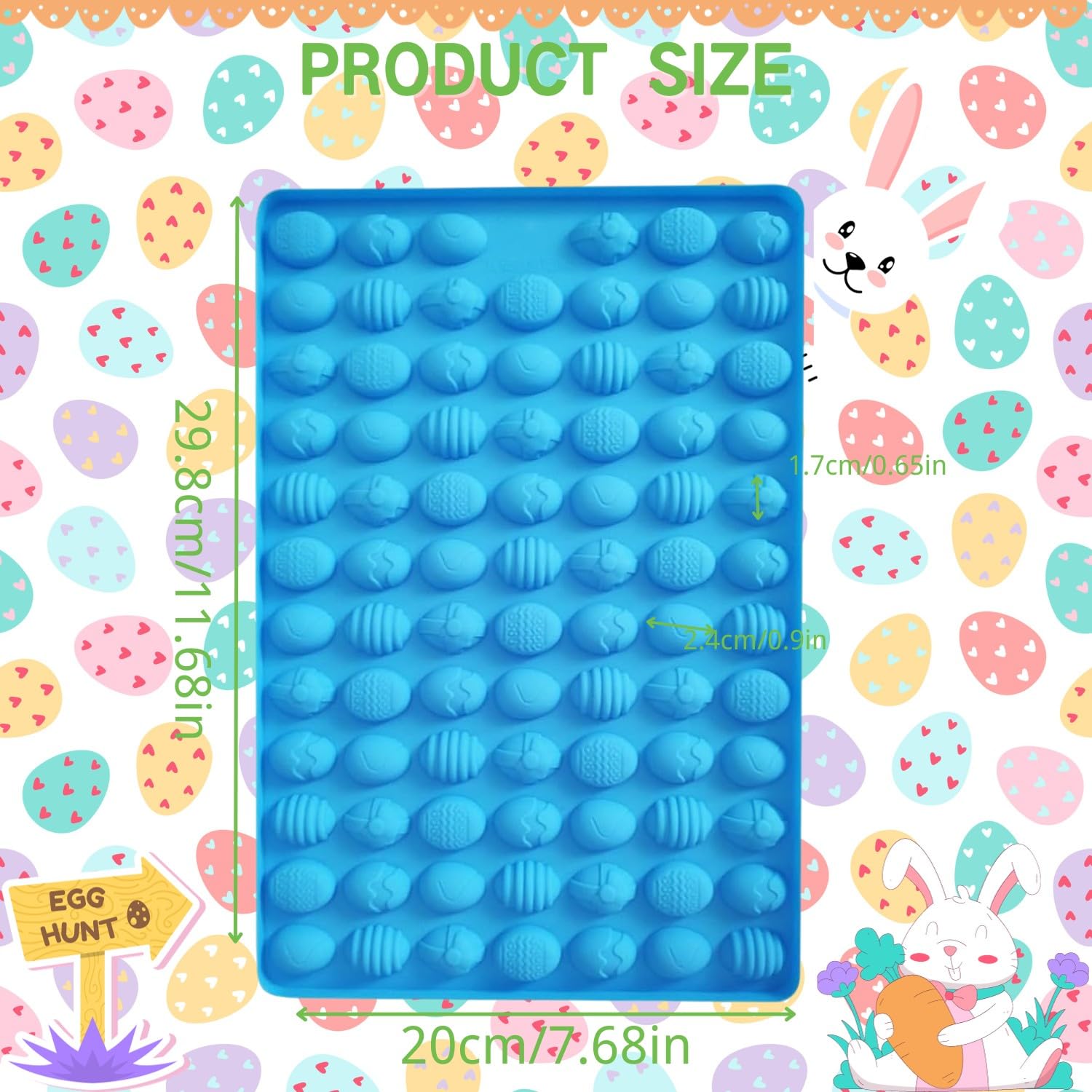 Moules Silicone œufs De Pâques - 72 Cavités Pour Chocolat, Bonbons Et Gelée
