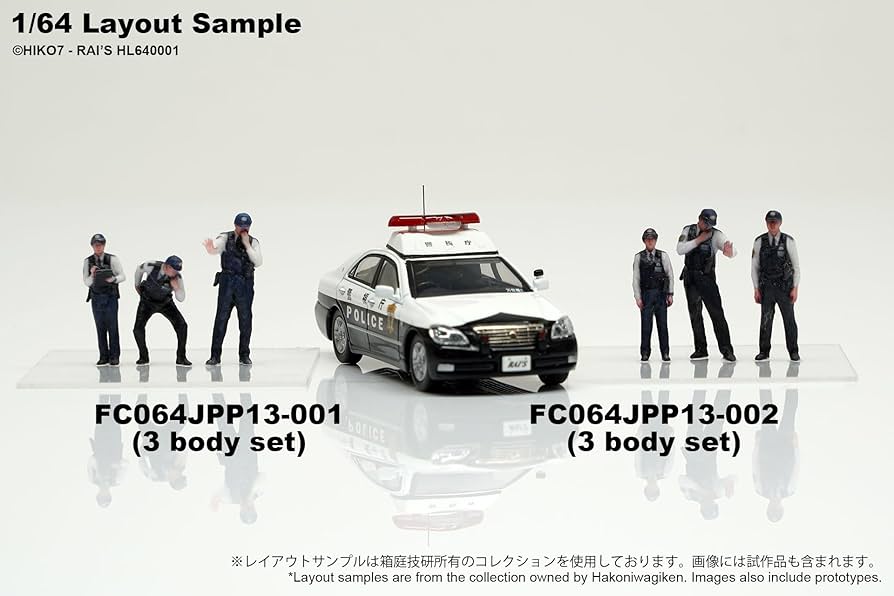 カスタム 現実的 警察ジオラマ 1:64 セット A4サイズ カスタム 現実的 警察ジオラマ 1:64 セット A4サイズ
