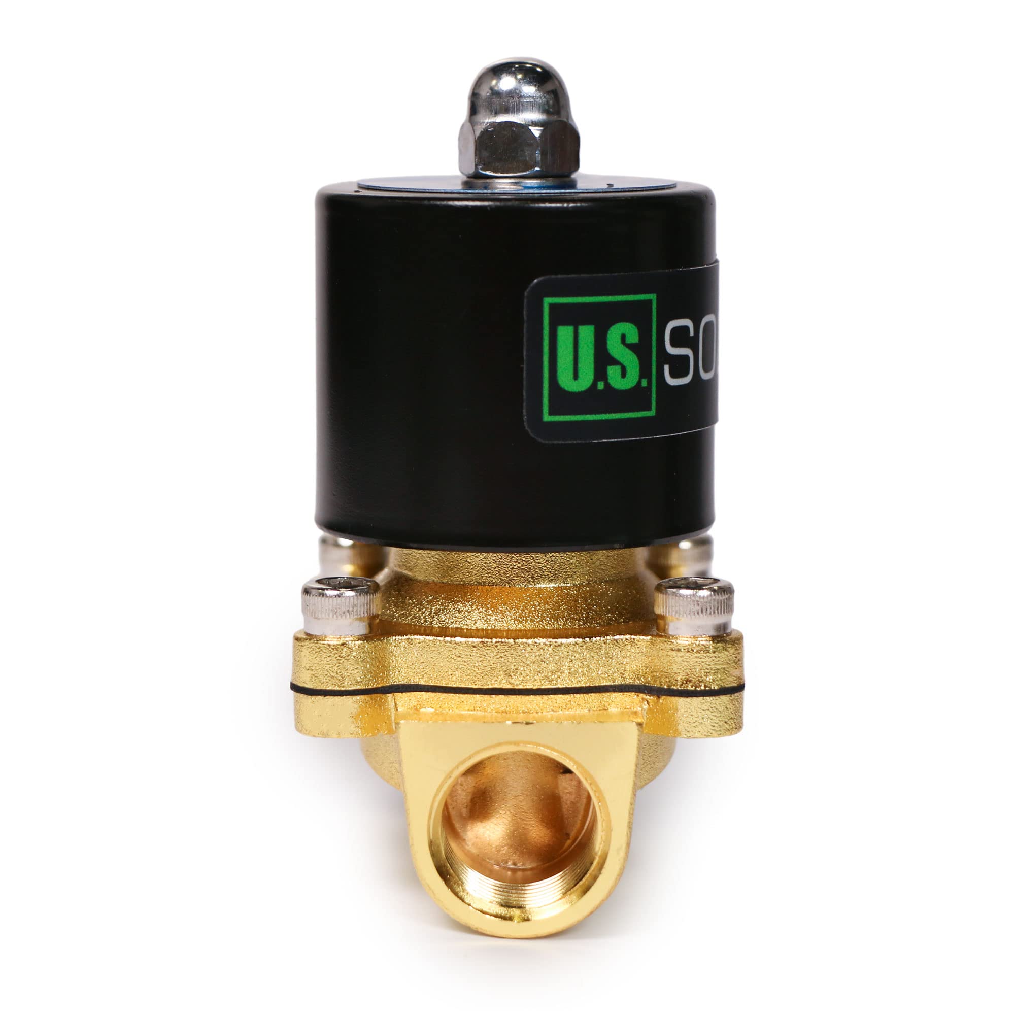 U.S. Solid Électrovanne 1/2" – Alliage de zinc, 24V DC, joint NBR, normalement fermé, pour eau, gaz, huile