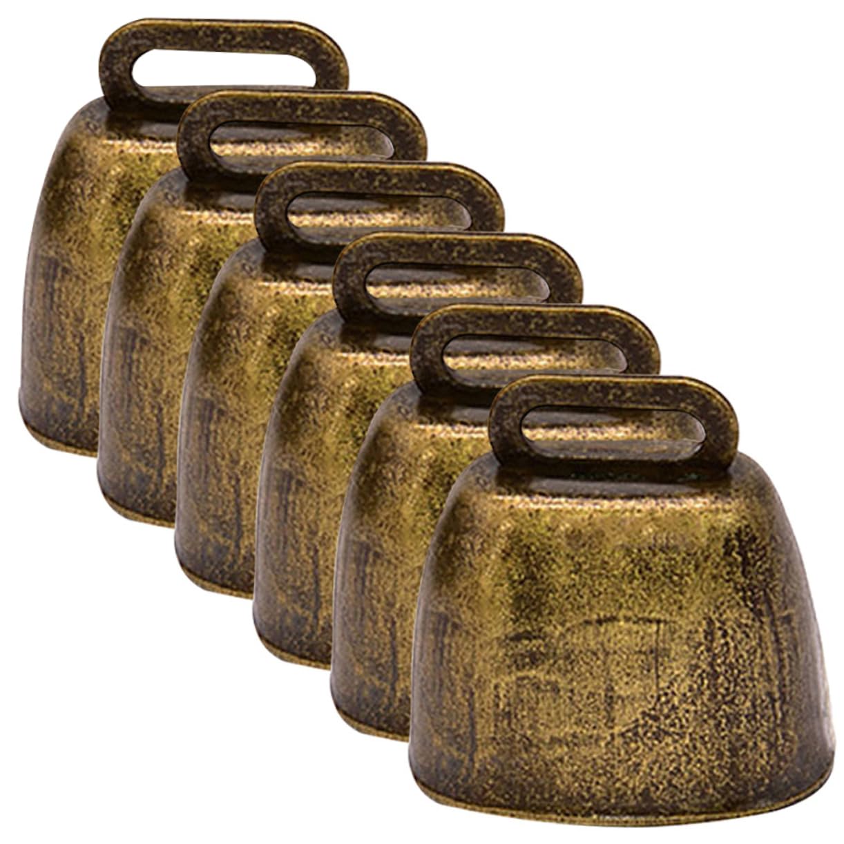 Toddmomy 6Pcs Durable Vintage Cattle Bells for Projects Loud Lost Animal Bells with Workmanship for Farming and Craft Decoration Sturdy Construction