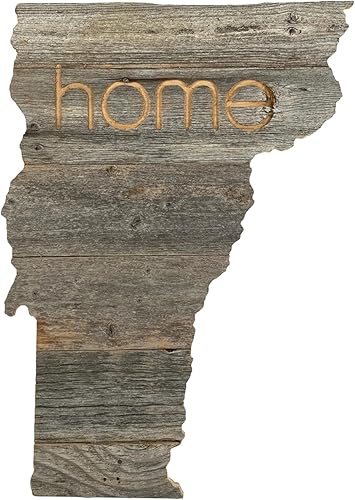 Miniatura 1 de Letrero de madera rústica de Vermont para decoración del hogar de pared estatal, es un gran regalo temático de VT para recién casados, nostalgia o