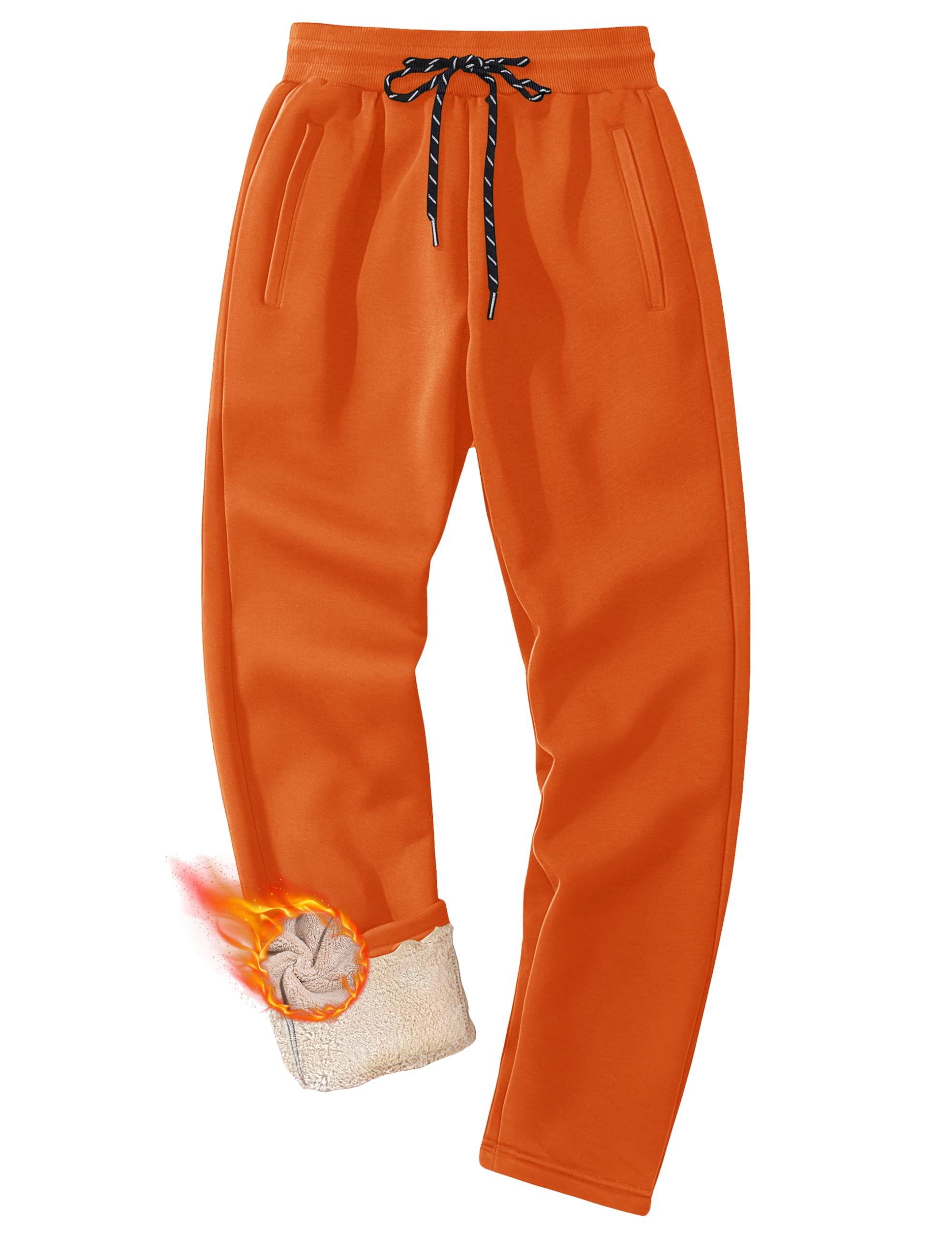 MAGCOMSEN Men's Winter Fleece Pants Sherpa Lined