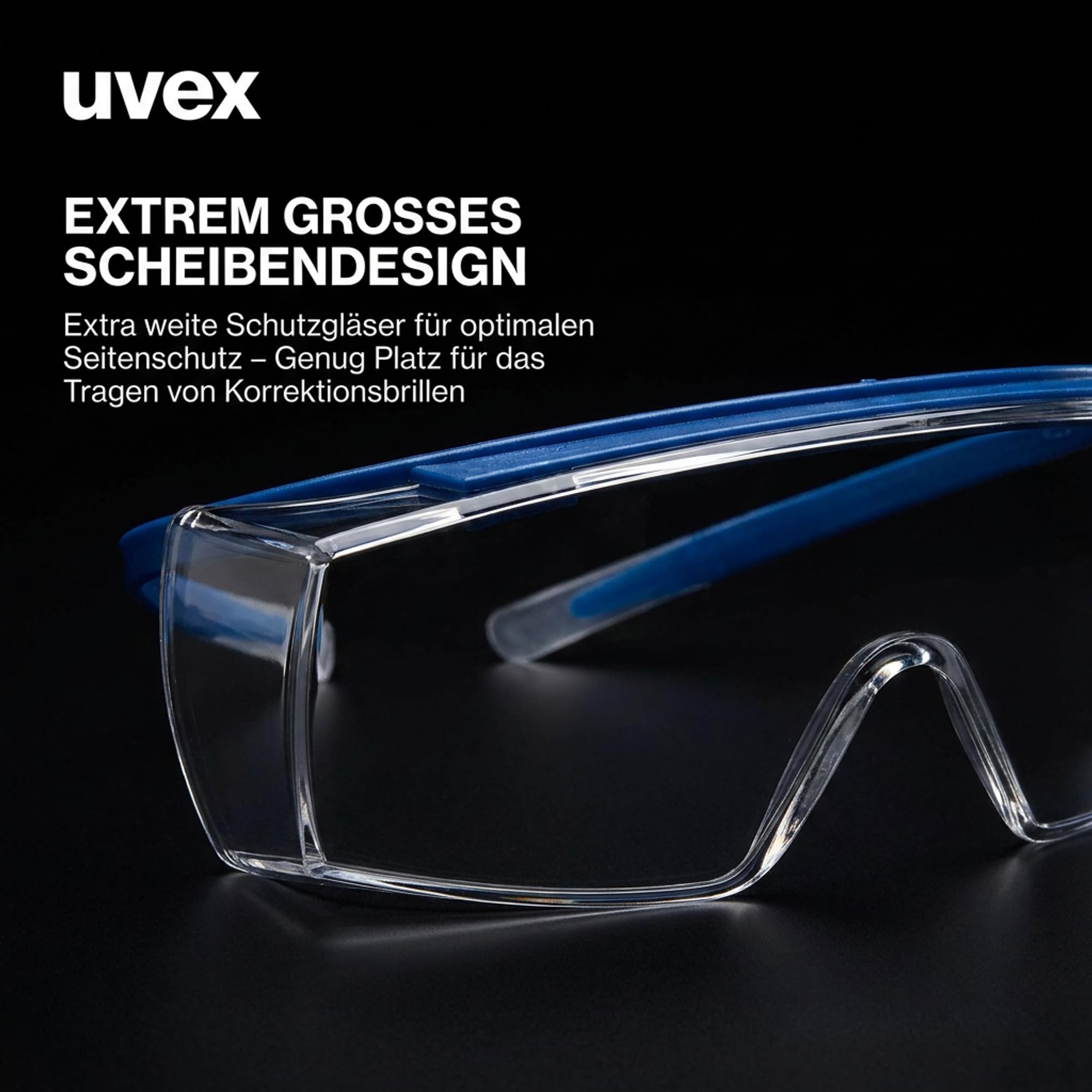 Uvex Super OTG okulary przeciwsłoneczne - okulary ochronne - przeciwmgielne - odporne na zarysowania i chemikalia