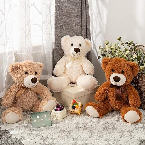 Miniatura 3 de MorisMos Oso de peluche gigante, oso marrón de 39 pulgadas y 3 osos