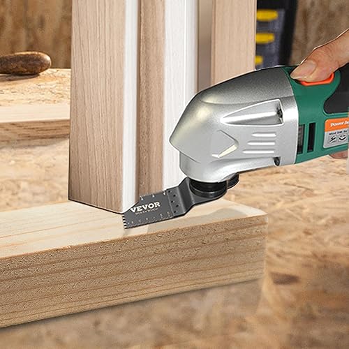 Miniatura 8 de VEVOR 100 piezas de cuchillas oscilantes, kit de cuchillas de multiherramienta de liberación rápida, cuchillas de herramienta HCS para madera y