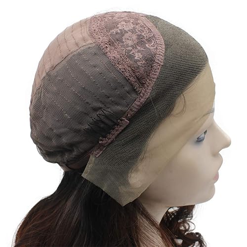 Miniatura 7 de Mxangel - Peluca sintética larga con encaje frontal, mezcla de rubio castaño y rubio, peluca natural resistente al calor