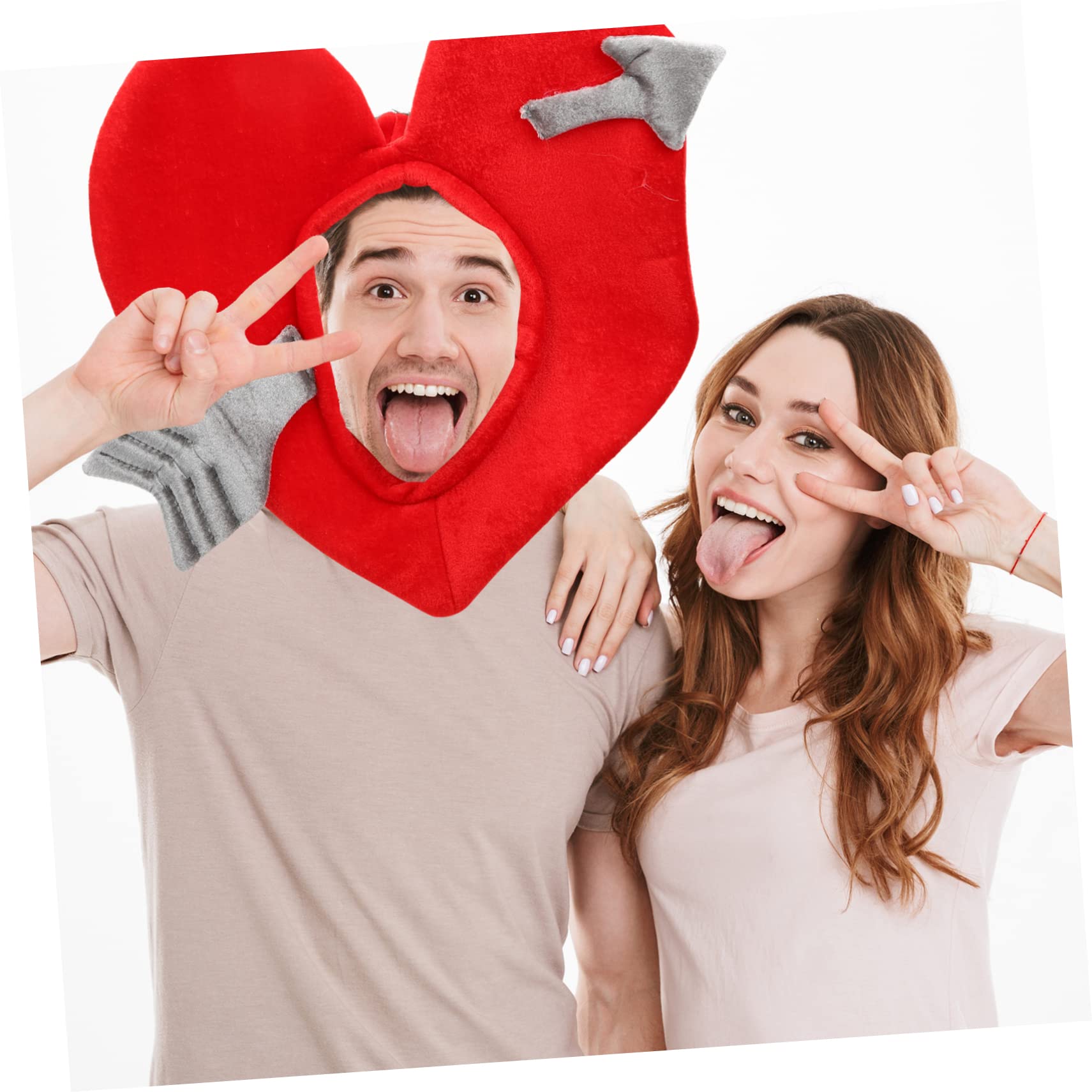 TOYANDONA 4piezas Sombrero De Forma De Corazón Para Fiestas Accesorio Divertido Para Disfraces De San Valentín Para Bodas y Sesiones De Fotos Hecho De Materiales De Calidad Diseño