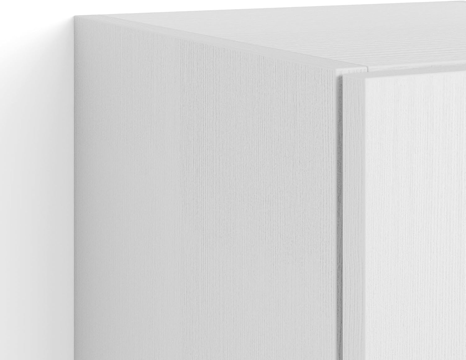 Mobili Fiver, Easy Wall Unit 40.94 in, with Flap Door, Ashwood White, Made in Italy