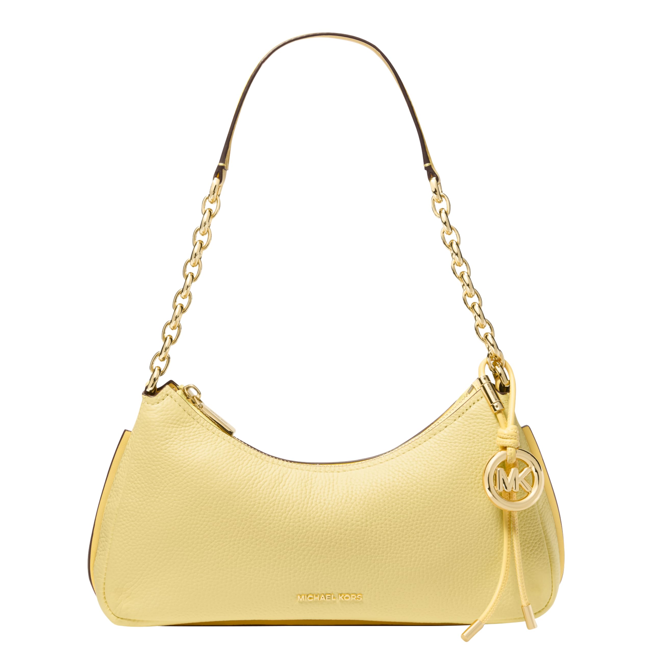 Michael Kors NOLITA Medium pebbled leather clutch bag with chain
