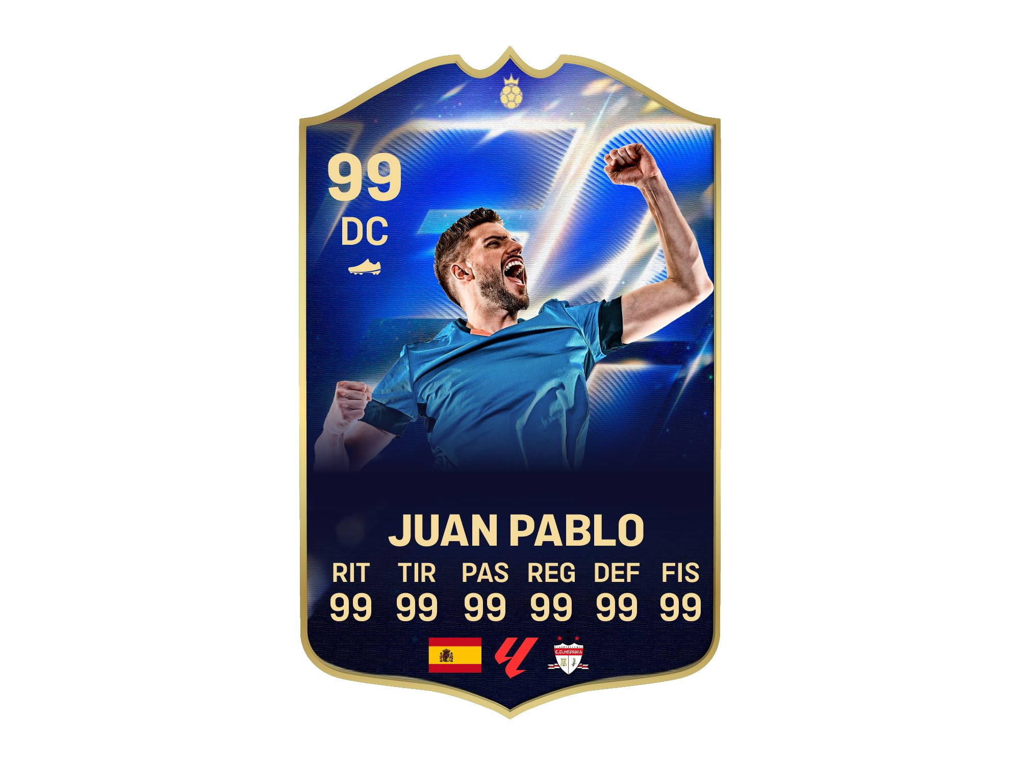 Oedim Carta de Fútbol Personalizada Diseño Toty Heroe 2026, Varias Medidas y Materiales