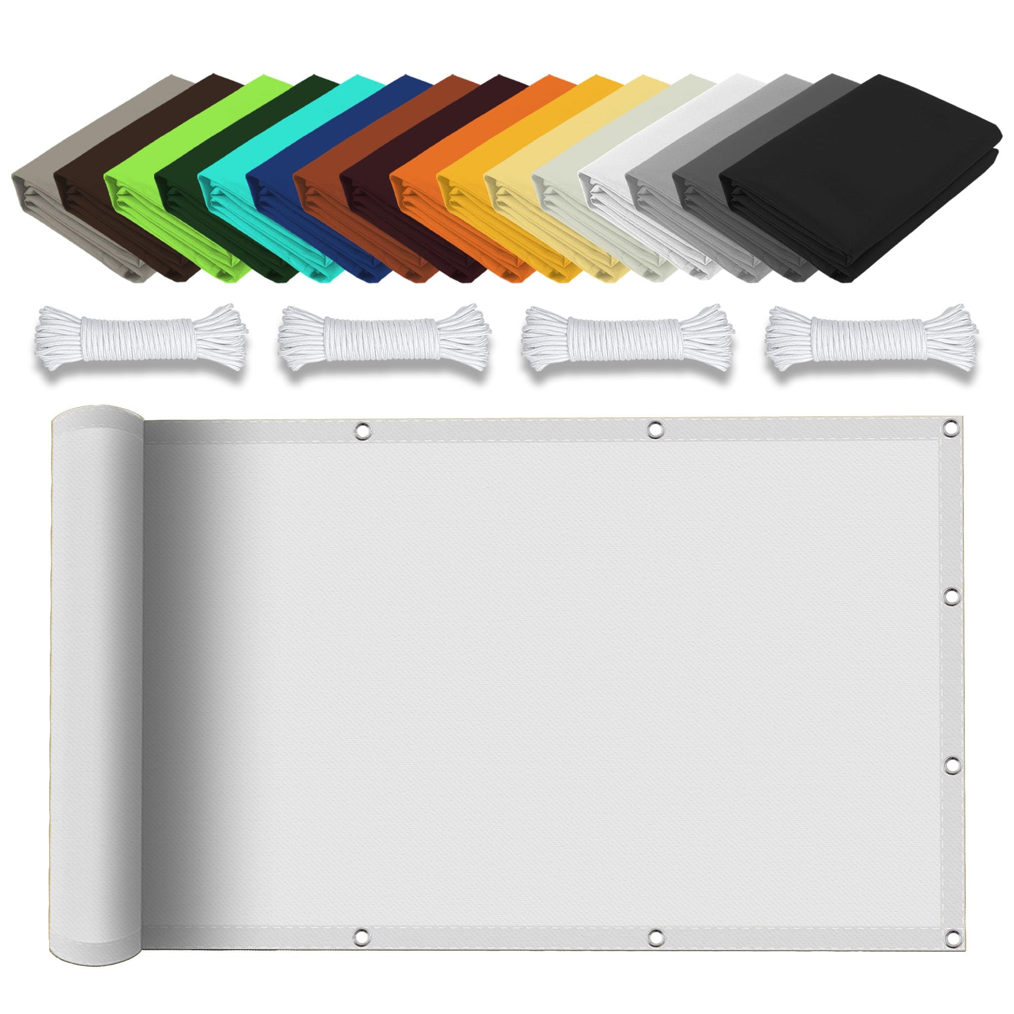 Voile d'ombrage rectangulaire blanc 1,5x1,8 m avec œillets protection UV optimale