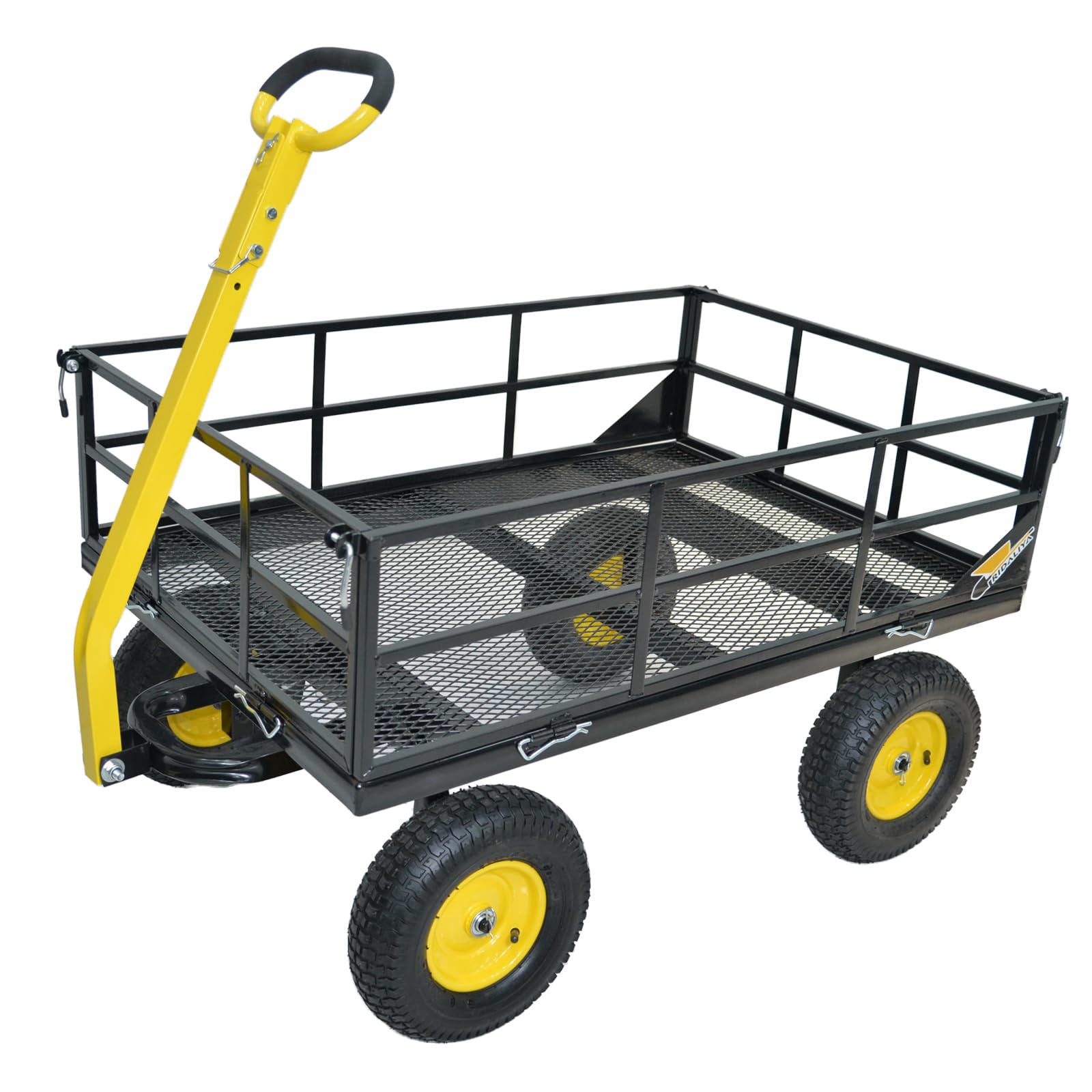RIDALIYA Steel Garden Cart 1200lbs 7 Cu Ft