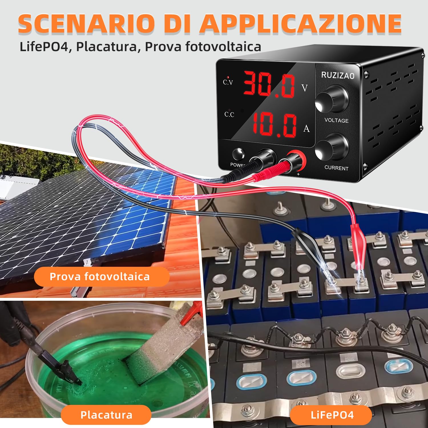 Alimentatore da Laboratorio 0~30V 0~10A 150W, Alimentatore DC Regolabile Alimentatore da Banco Mini Display LED a 3 Cifre Manopola Encoder Alimentatore da Laboratorio 30V 5A/15V 10A