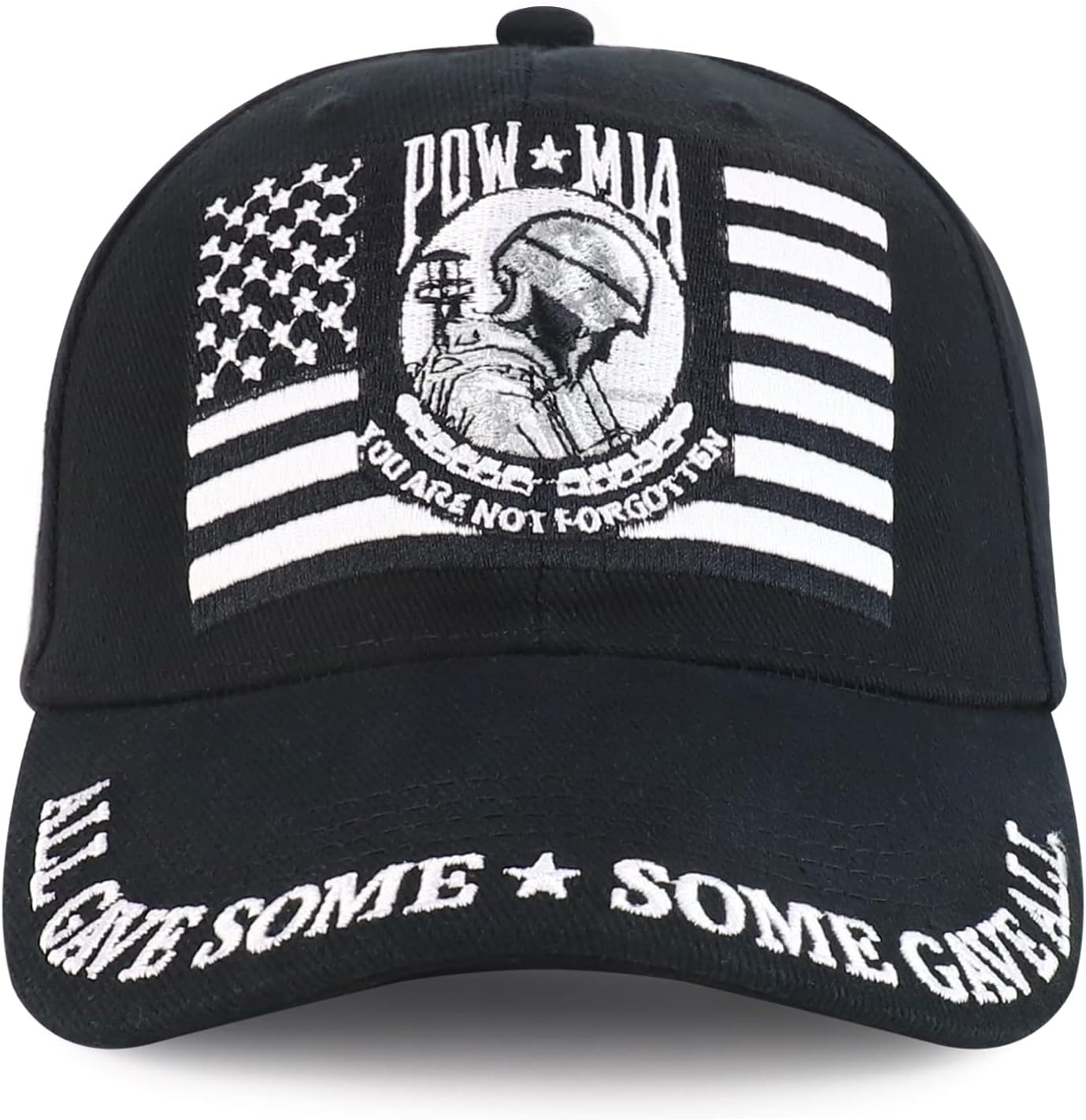 Armycrew POW MIA Not Forgotten Embroidered Cotton Twill Baseball Cap