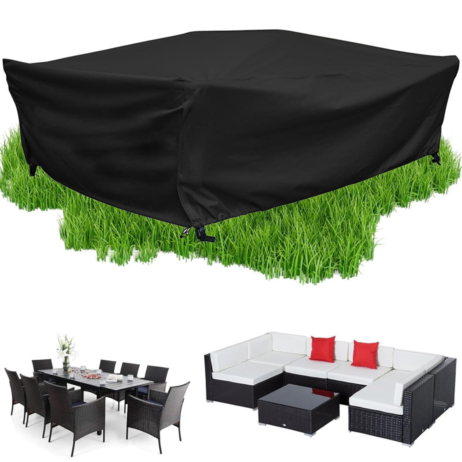 Winter Covers for Garden Furniture 230x170 Garden Table Covers Waterproof Square,Garden Furniture Covers Rectangular Oxford Cloth Outdoor Garden Terrace Table and Chair Set Cover230x170x74cm/LxWxHcm