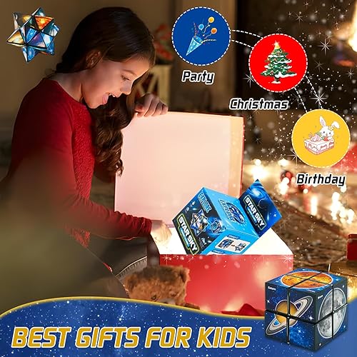 Miniatura 9 de Juguetes para niños de 8 a 12 años, juego de cubo mágico de estrella para niños de 9, 10, 11, 12 años, juguete clásico de cubo infinito, juegos de