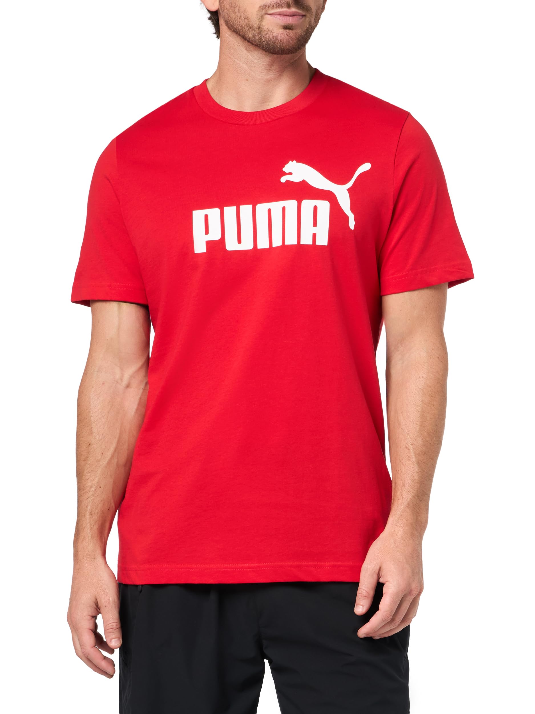 Puma Men's For All Time Red Big Logo Ah25 Logo Camo Fill Tee (Available In Big And Tall Sizes), Large