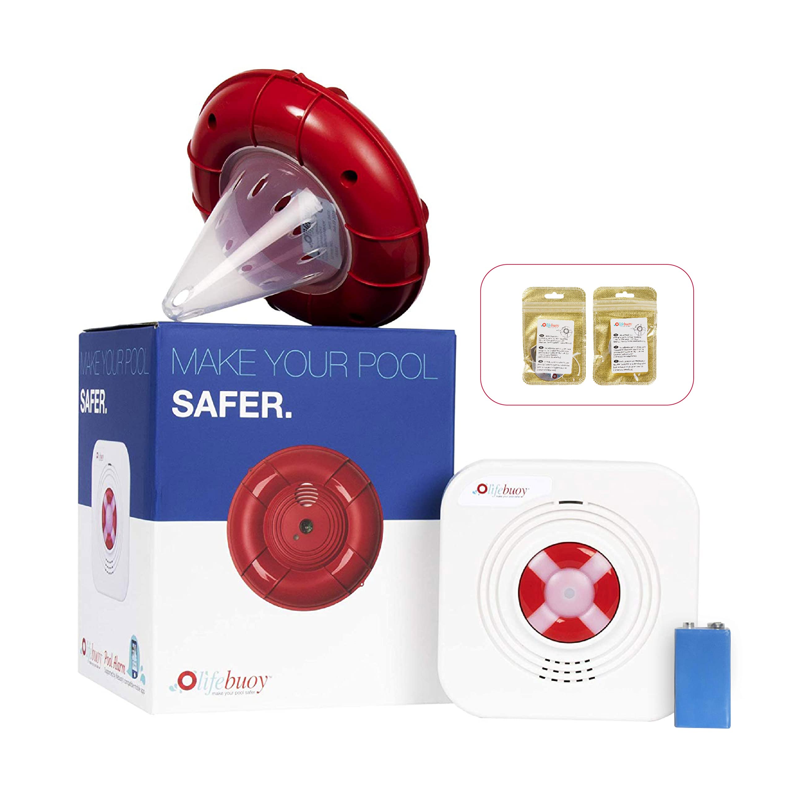 Buy Lifebuoy Pool Alarm + AK, Floating Pool Safety Alarm System for