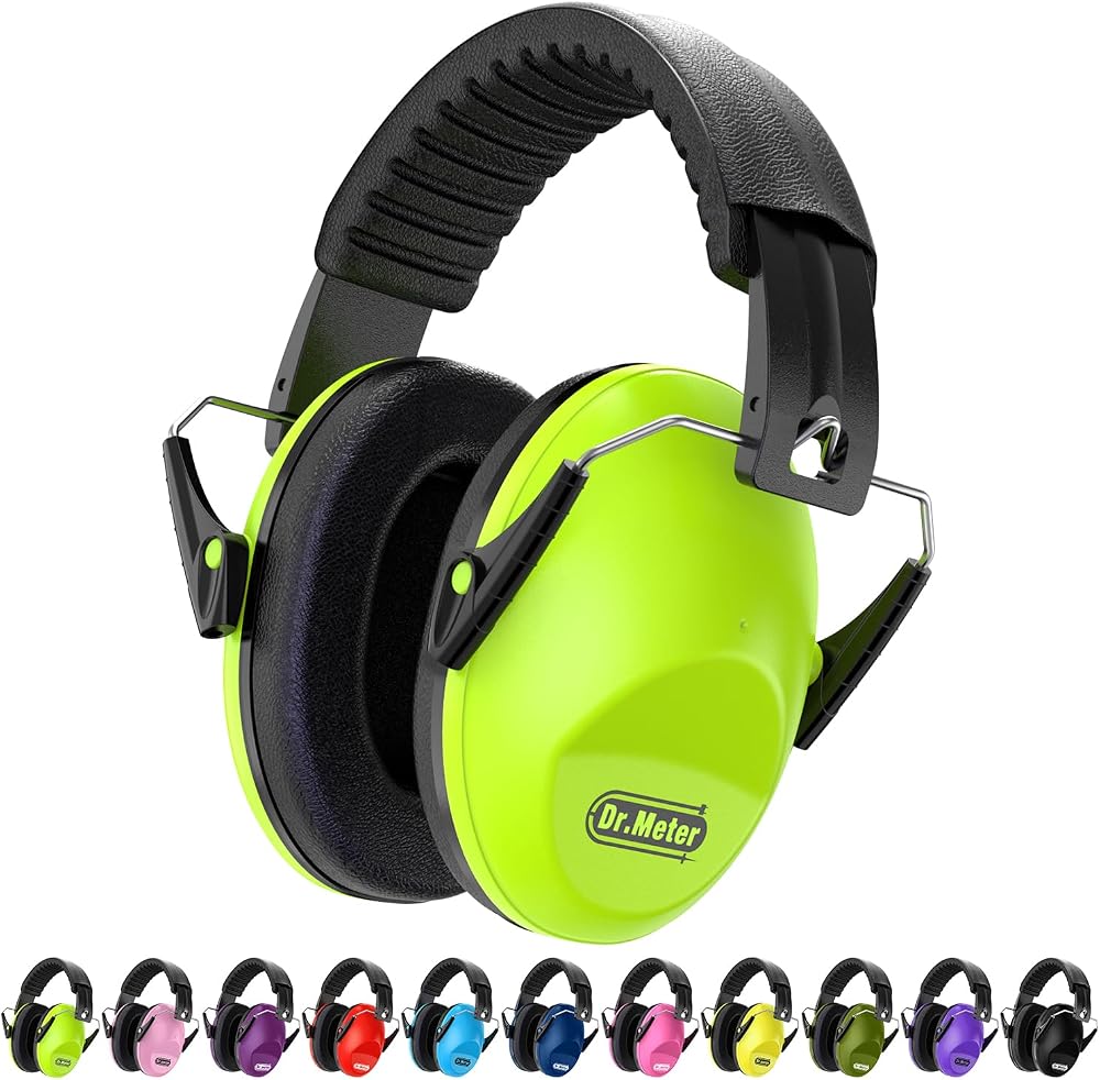 Dr.meter EM100 Noise Cancelling Headphones for Kids Adults, Ear Muffs | 27.4SNR Hearing Protection Earmuffs for Monster Jam, Autism Sensory, Concerts, Fireworks, Races, Toddler Kids Noise Reduction