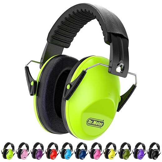 Ear Muffs for Noise Reduction: 27.4SNR Noise Cancelling Headphones for Kids Adults, EM100 Adjustable Hearing Protection Earmuffs for Monster Jam, Autism Sensory, Concerts, Fireworks