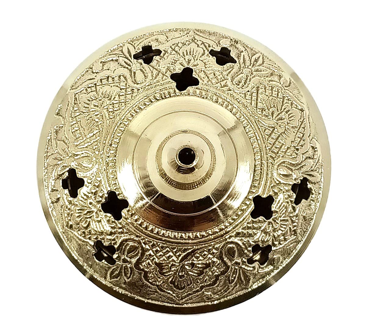 Bruciatore di Incenso in Grani in Ottone - 7 cm - Griglia in Ottone per Carboncini - Realizzato a Mano - Ideale per Resine